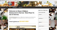 Desktop Screenshot of mazarrestaurant.co.uk