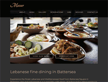 Tablet Screenshot of mazarrestaurant.com